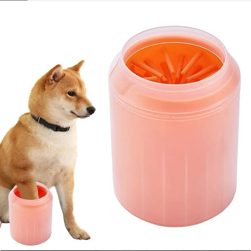 Portable Dog Paw Cleaner Cup — Soft Silicone Bristles, 3 Sizes & Colors