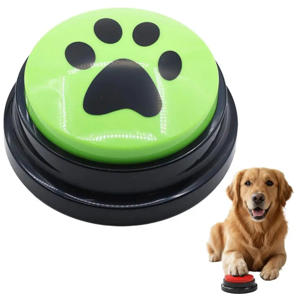 Dog Training Button Recordable Pet Communication Dog Toys Dog Talking Button Cute Claw Print Pattern Dog Accessories