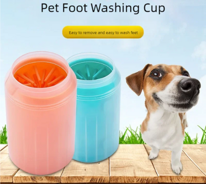 Portable Dog Paw Cleaner Cup — Soft Silicone Bristles, 3 Sizes & Colors