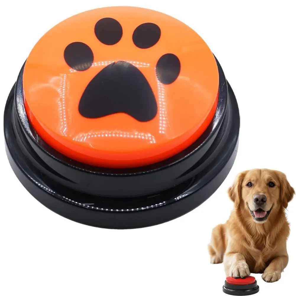 Dog Training Button Recordable Pet Communication Dog Toys Dog Talking Button Cute Claw Print Pattern Dog Accessories