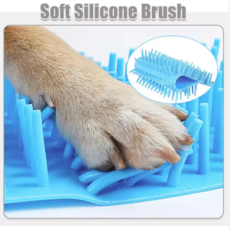 Portable Dog Paw Cleaner Cup — Soft Silicone Bristles, 3 Sizes & Colors
