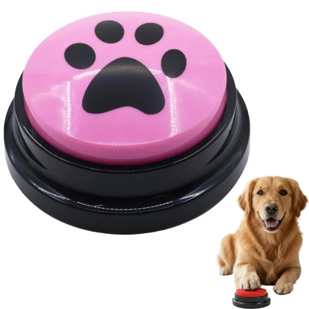 Dog Training Button Recordable Pet Communication Dog Toys Dog Talking Button Cute Claw Print Pattern Dog Accessories