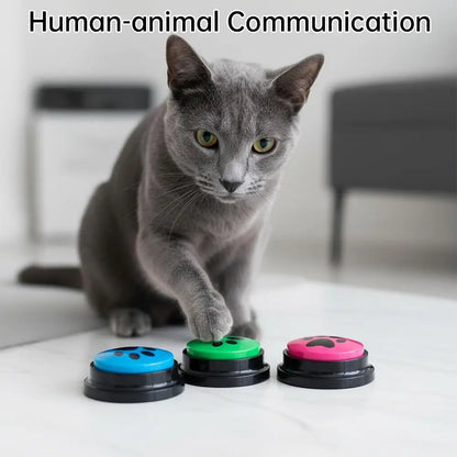 Dog Training Button Recordable Pet Communication Dog Toys Dog Talking Button Cute Claw Print Pattern Dog Accessories