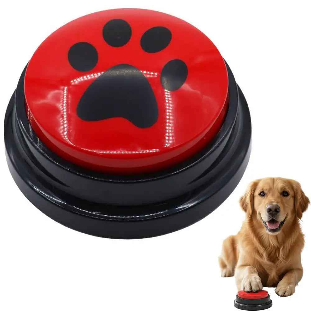 Dog Training Button Recordable Pet Communication Dog Toys Dog Talking Button Cute Claw Print Pattern Dog Accessories