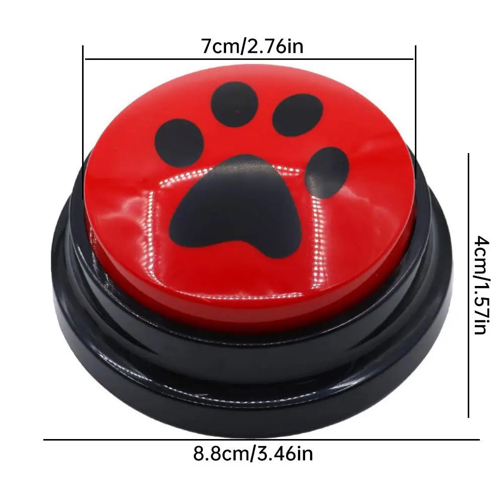 Dog Training Button Recordable Pet Communication Dog Toys Dog Talking Button Cute Claw Print Pattern Dog Accessories